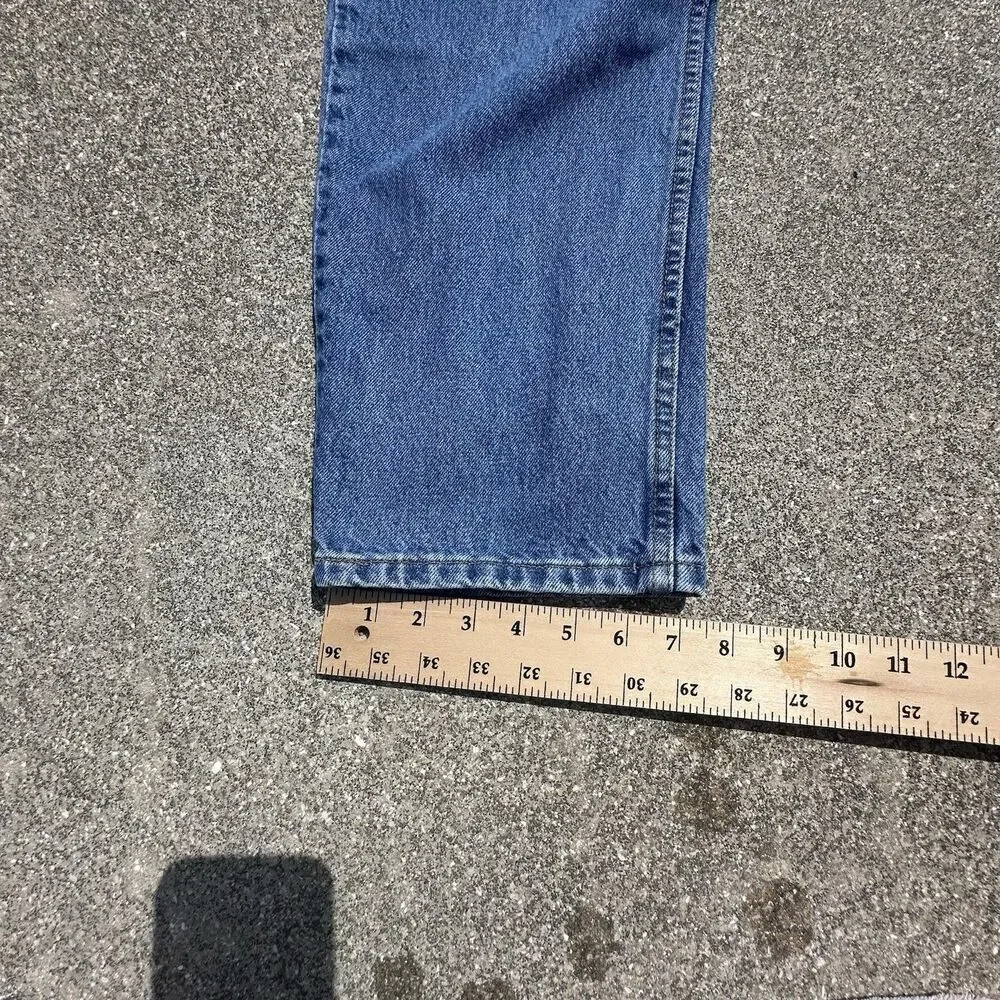 Vintage Orange Tab Levis 505 Jeans Mens 38x32 Straight Blue Denim Made In Canada